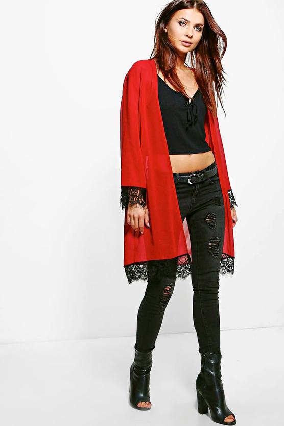 Lexi Lace Trim Kimono